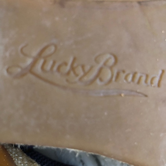 Lucky Brand denim wedges Sz 6 1/2 - Picture 3 of 5